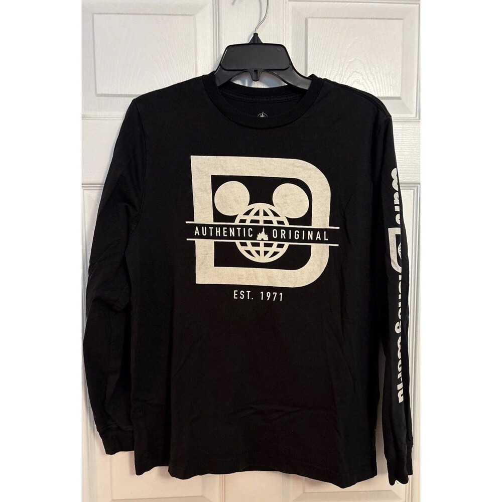 Disney Walt Disney World Authentic Original Est 1971 Black Long Sleeve Shirt SzM